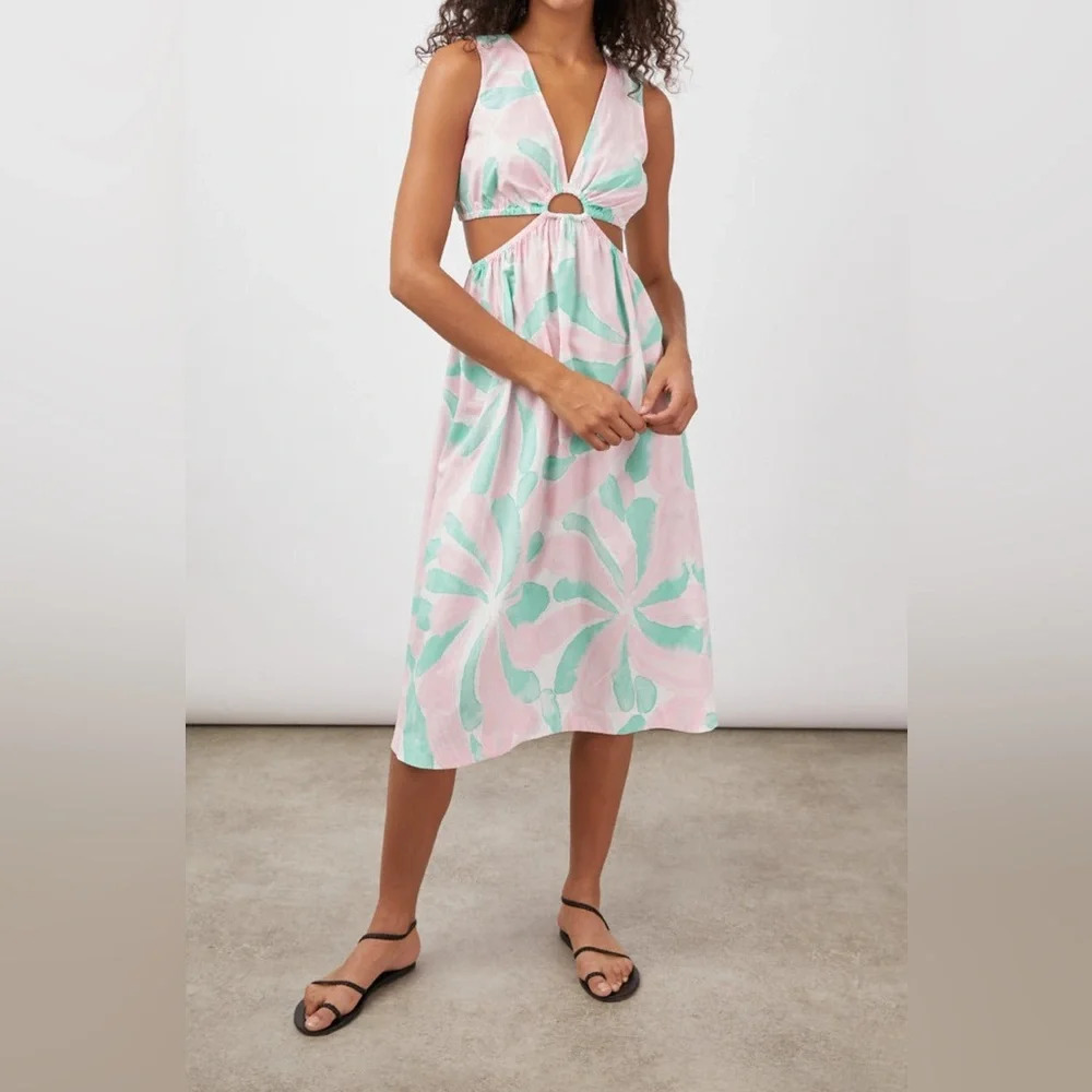Rails Rizo Cutout MIDI Dress in Candy Mint NWT M